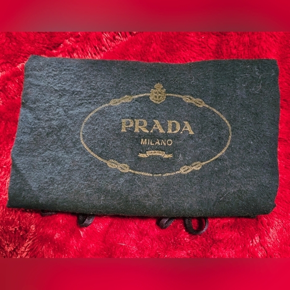 Prada Milano Blue Dust Cover Tie Closure Bucket Travel Bag Tote Handbag Backpack - Picture 5 of 11